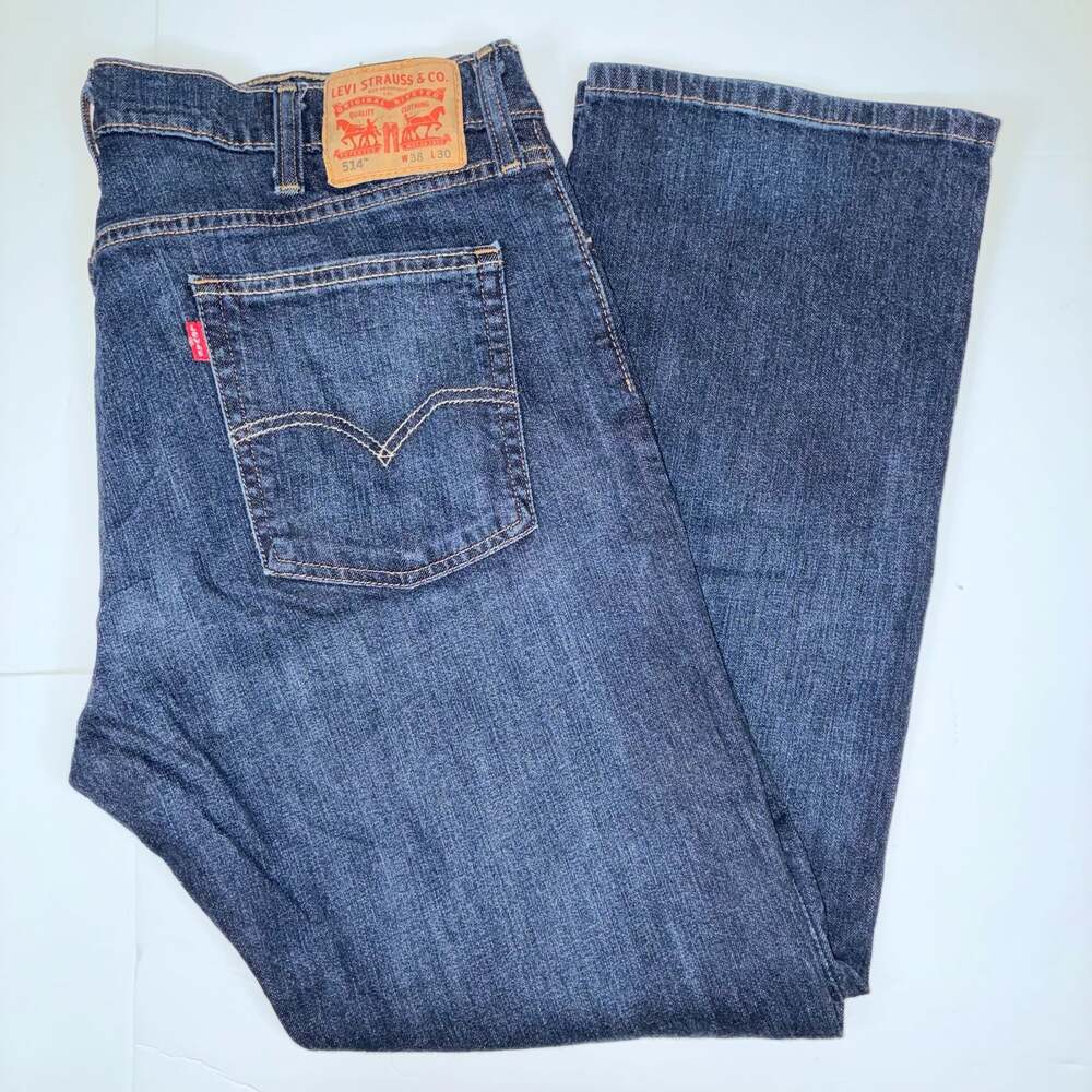 Levi's 514 Straight Fit Jeans Men's Size 38x30 Dark Wash